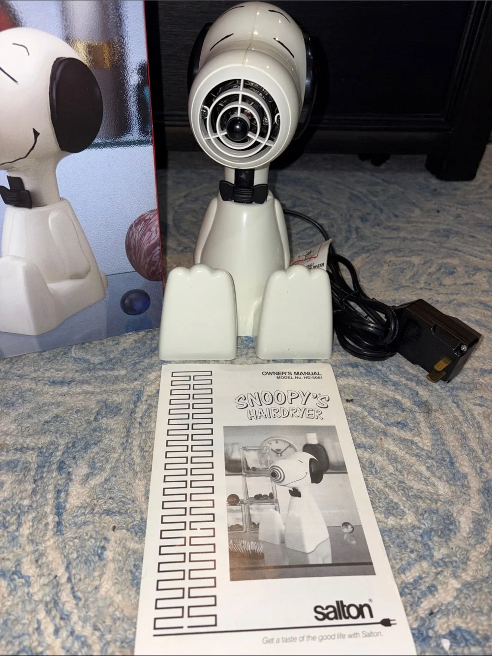 Snoopy White Dog Hairdryer Hair Accessory by Salton